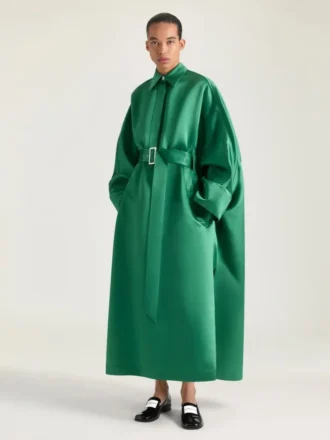 Abito a bozzolo in raso