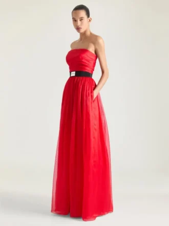 Abito da sera bustier in organza