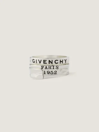 Anello Givenchy Tape in metallo e smalto
