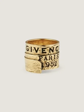 Anello Givenchy Tape in metallo e smalto