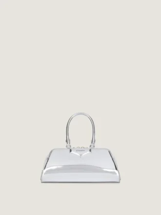 Antigona East-West piccola in pelle laminata