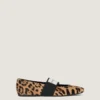 Ballerine con tacco squadrato in pelle di cavallino con motivo leopardato Ballerine con tacco squadrato in pelle di cavallino con motivo leopardato