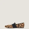 Ballerine con tacco squadrato in pelle di cavallino con motivo leopardato Ballerine con tacco squadrato in pelle di cavallino con motivo leopardato