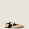 Ballerine squadrate in pelle effetto specchio Ballerine squadrate in pelle effetto specchio
