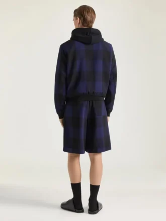 Giacca leggera in jacquard a quadri