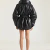 Bomber a clessidra con collo a scialle con zip in pelle Bomber a clessidra con collo a scialle con zip in pelle