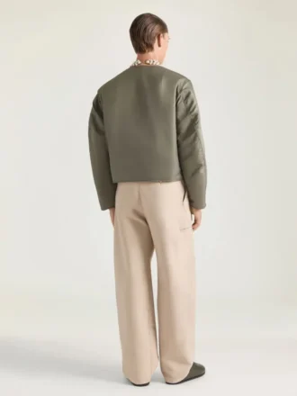 Bomber con cuciture couture in nylon con toppa Givenchy Paris