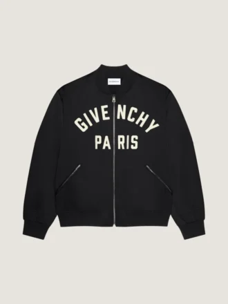 Bomber con cuciture couture in raso ricamato Givenchy Paris