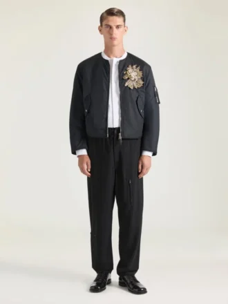 Bomber couture impreziosito da cuciture in nylon