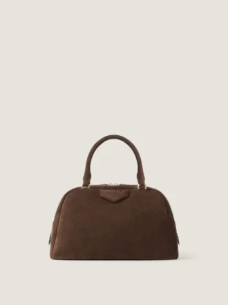 Borsa Antigona East-West in pelle scamosciata