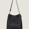 Borsa hobo media con cintura in pelle martellata