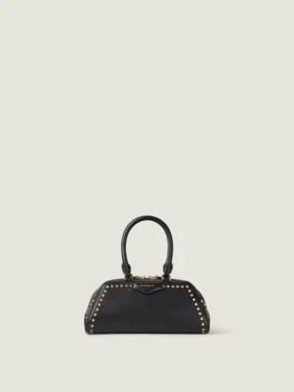 Borsa Mini Antigona East-West in pelle Box con dettagli borchiati