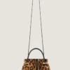 Borsa Mini Pinch in pelle effetto cavallino con motivo leopardato Borsa Mini Pinch in pelle effetto cavallino con motivo leopardato