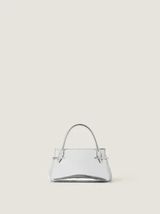 Borsa Mini Pinch in pelle effetto specchio