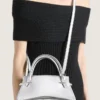 Borsa Mini Pinch in pelle effetto specchio Borsa Mini Pinch in pelle effetto specchio