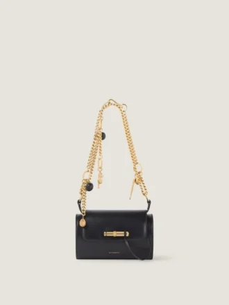 Borsa piccola Pout in pelle con catena Lucky Charms