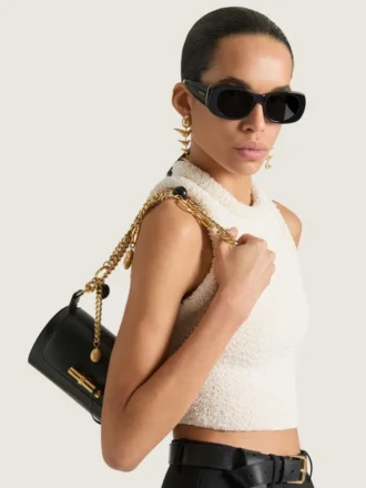 Borsa piccola Pout in pelle con catena Lucky Charms