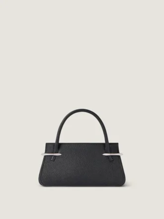 Borsa Pinch media in pelle martellata