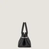 Borsa Pinch media in pelle martellata
