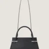 Borsa Pinch media in pelle martellata