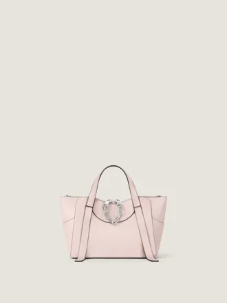 Borsa Small the Snatch in pelle martellata