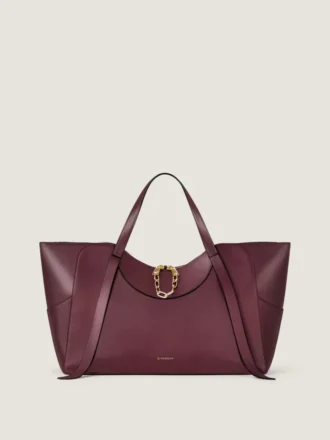 Borsa Snatch grande in pelle martellata