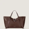 Borsa Snatch grande in pelle martellata Borsa Snatch grande in pelle martellata