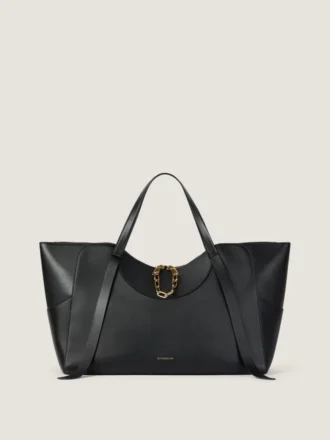 Borsa Snatch grande in pelle martellata
