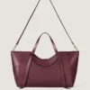 Borsa Snatch grande in pelle martellata Borsa Snatch grande in pelle martellata