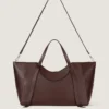 Borsa Snatch grande in pelle martellata Borsa Snatch grande in pelle martellata