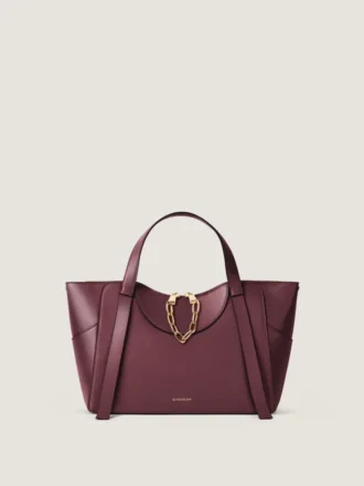 Borsa Snatch media in pelle martellata