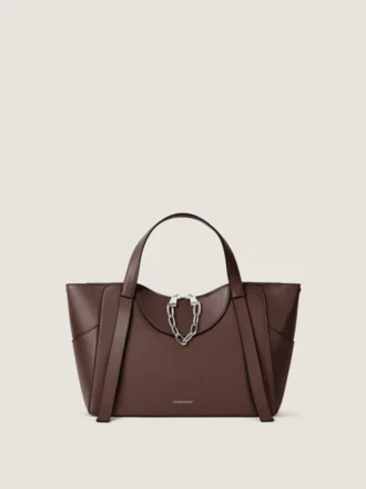 Borsa Snatch media in pelle martellata