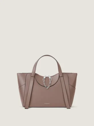 Borsa Snatch media in pelle martellata