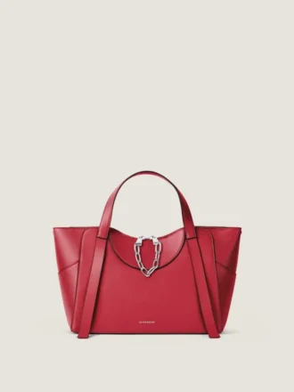 Borsa Snatch media in pelle martellata