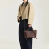 Borsa Snatch media in pelle martellata Borsa Snatch media in pelle martellata
