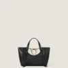 Borsa Snatch piccola in pelle bicolore martellata Borsa Snatch piccola in pelle bicolore martellata