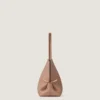 Borsa tote orizzontale a pieghe in pelle nappa Borsa tote orizzontale a pieghe in pelle nappa