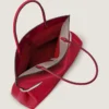 Borsa tote orizzontale a pieghe in pelle nappa Borsa tote orizzontale a pieghe in pelle nappa