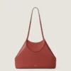 Borsa tote piccola a faccette in pelle martellata Borsa tote piccola a faccette in pelle martellata
