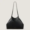 Borsa tote piccola a faccette in pelle martellata Borsa tote piccola a faccette in pelle martellata