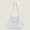 Borsa tote piccola a faccette in pelle martellata Borsa tote piccola a faccette in pelle martellata