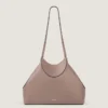 Borsa tote piccola a faccette in pelle martellata Borsa tote piccola a faccette in pelle martellata