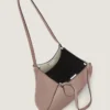 Borsa tote piccola a faccette in pelle martellata Borsa tote piccola a faccette in pelle martellata