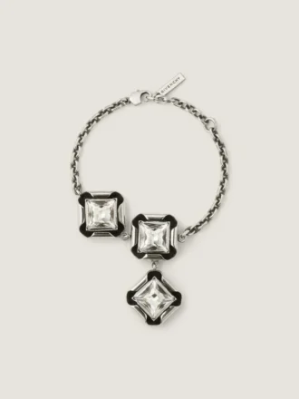 Bracciale Deconstructed Crystals in metallo e cristalli
