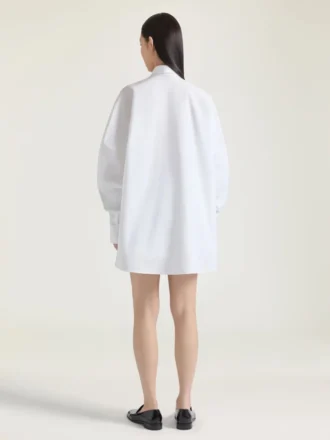 Camicia a bozzolo in popeline con ricamo Givenchy