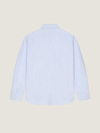 Camicia a righe con cuciture couture in cotone Oxford