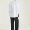 Camicia asimmetrica in popeline con paillettes Camicia asimmetrica in popeline con paillettes