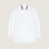 Camicia asimmetrica in popeline con paillettes Camicia asimmetrica in popeline con paillettes