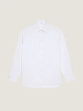 Camicia Cocoon con cuciture couture in cotone