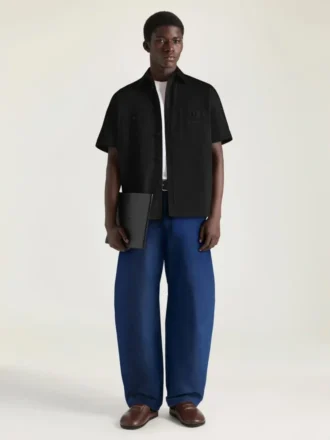 Camicia con cuciture couture in cotone con toppa Givenchy Paris
